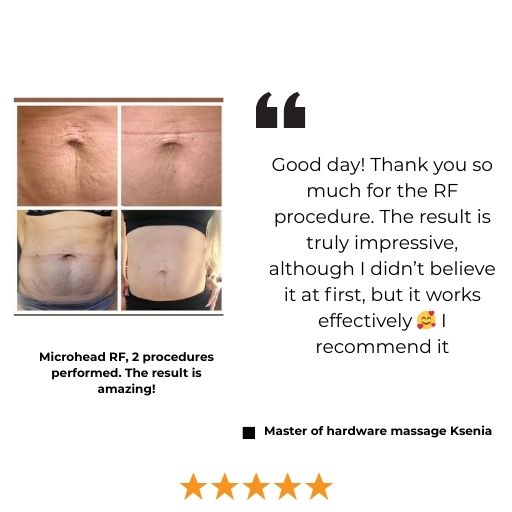 Customer review about machine massage at Beauty Home Studio salon